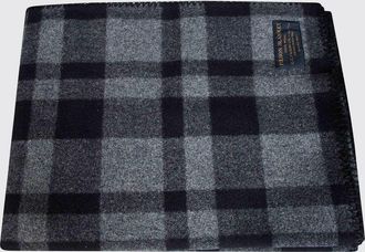 Filson Sciarpa in lana vergine con motivo tartan e logo applicato