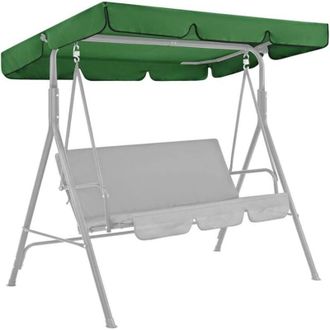 OEM (verde, 195 X 125 X 16 Cm) Funda Protectora Para Columpio, Fundas Para Columpios De Jard&iacute;n, Toldo Impermeable Para Exteriores, Sombrilla Mecedora Con 
