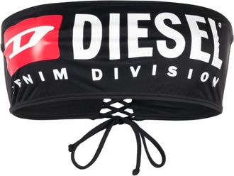 Diesel Bfb-Bryna logo-print bikini top - women - Nylon/Elastane/Nylon/Elastane - M - Black