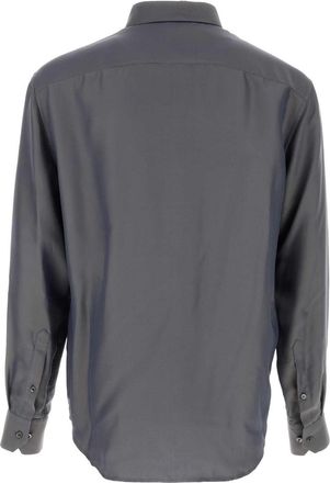Giorgio Armani Viscose-Silk Shirt - Gray
