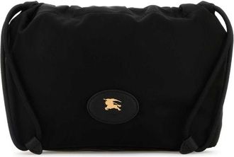 Burberry Black Canvas Horseshoe Reversible Clutch