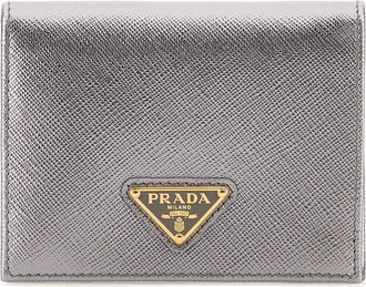 Prada Silver Leather Wallet