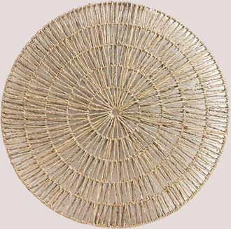 OEM 1 Adorno De Pared De Bamb&uacute;, &Oslash;45 Cm, Marco De Metal Resistente, Ideal Para Sala De Estar, Dormitorio, Pasillo