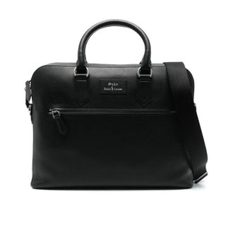 Polo Ralph Lauren Messenger Computertas - Heren - Tassen - Zwart - Maat: ONE Size Leer