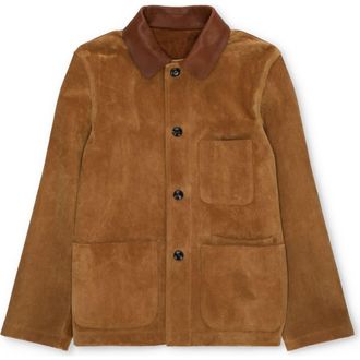 Fortela Montana Suede Leather Jacket in Camel at Nordstrom, Size 52 Eu