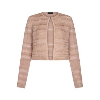 Liu Jo Cardigans, female, Pink, Size: S Openwork Cardigan