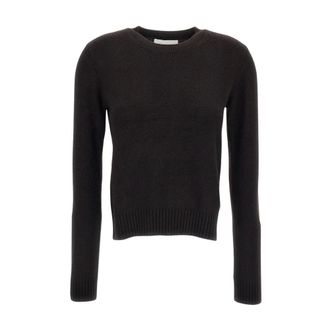 Lisa Yang Mable Crewneck Jumper - female - Lisa Yang - Cashmere Knitwear - Brown - XS - Knitwear