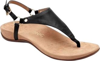 Vionic Womens Rest Kirra Thong Sandals In Black