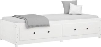 vidaXL Day Bed without Mattress White 90x190 cm Single Single Solid Wood Pine vidaXL