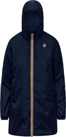 K-Way Sophie Poly Jersey - Dames - Regenjassen - Blauw - S - Nylon - Jassen