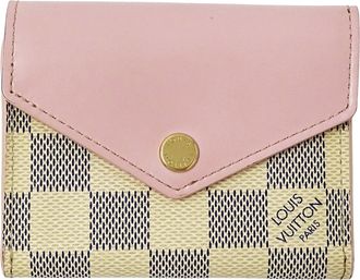 Louis Vuitton Ivory Rose Ballerine Damier Azur Wallet (Tri-Fold) (Pre-Owned)