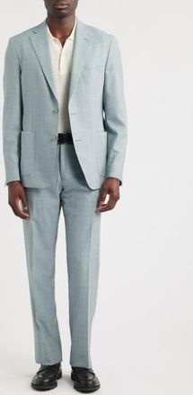 Vince Icon Relaxed Fit Wool Suit in Light Green at Nordstrom, Size 42