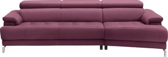 Egoitaliano Ecksofa »Soul, extravagantes Designsofa, Megasofa, super bequem, tolle Details« mit Trapez-Abschlusselement, inkl verstellbarer Kopfteile