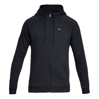 Under Armour Mens Under Armour Rival square frame Logo Hooded Jacket Black 1320737-001
