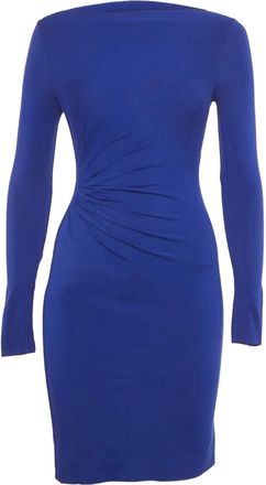 Diane Von F&uuml;rstenberg Abito corto con dettaglio pliss&eacute; - Blu