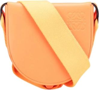 Loewe Pre-owned Cross Body Bags, female, Orange, Size: ONE SIZE Pre-owned Leather crossbody-bags