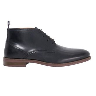 Dune London Heren Minato Leren Veterschoenen Enkellaarsjes (Zwart)