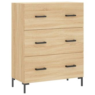 Berkfield Home Sideboard Sonoma Oak 69.5x34x90 cm Engineered Wood in Light Tan