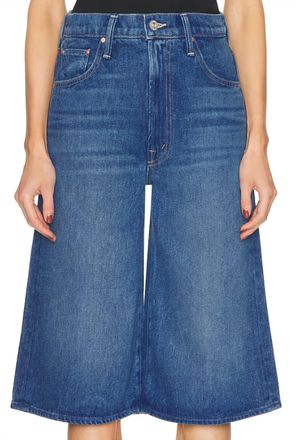 Mother Womens Whole Lot Zip Jorts In Blue