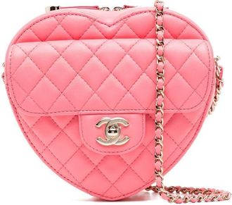 Chanel 2022 Heart Love crossbody bag - women - Leather - One Size - Pink