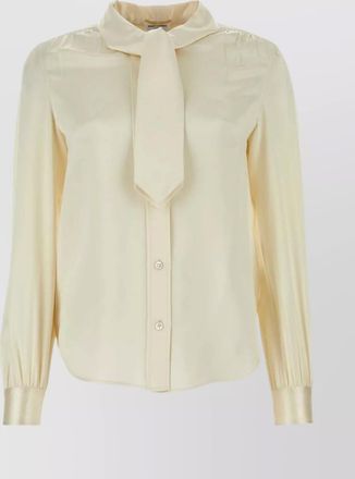 Saint Laurent bow collar silk blouse