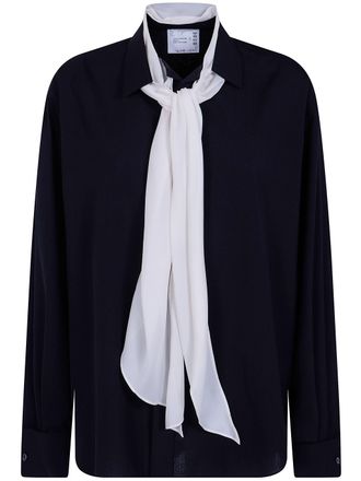 sacai Shirt Polyester Wool Suiting Shirt
