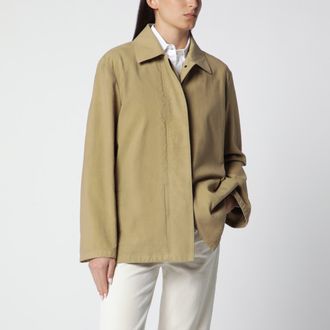 The Row Baeza Jacket in Sandy Buff Beige Cotton