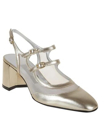 Carel Hohe Schuhe - Calf Leather Slingback Shoes - Gr. 35 (EU) - in Gunmetal - f&uuml;r Damen