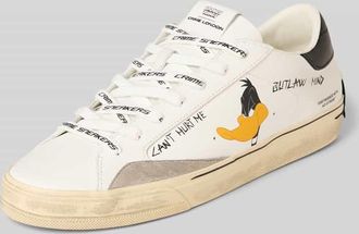 Crime London Sneaker mit Motiv-Print Modell Distressed in Weiss, Gr&ouml;&szlig;e 41