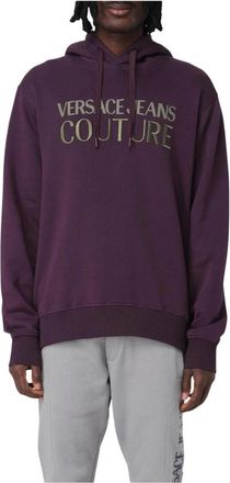 Versace Jeans Couture Logo Hoodie - Heren - Hoodies - Paars - S - Katoen - Hoodies & sweatvesten