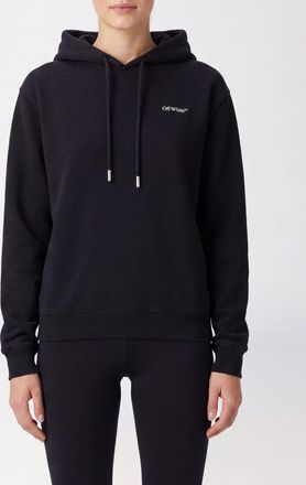 Off-white Felpa con cappuccio in cotone con logo Arrow posteriore