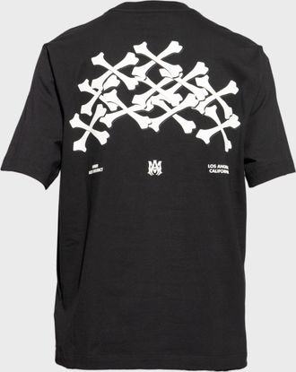 Amiri Mens Stacked Bones Tee Black - Size M