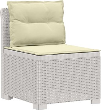 vidaXL Sill&oacute;n Individual De Jard&iacute;n Con Cojines Apariencia De Ratan Pp Vidaxl