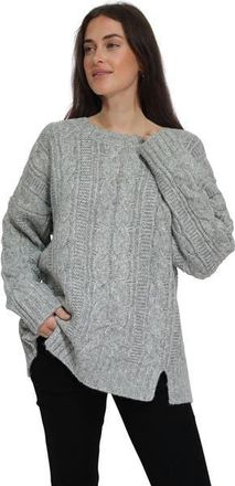 Belle & Bloom Perfect Me Oversized Crew Sweater in Grey at Nordstrom, Size X-Small Au