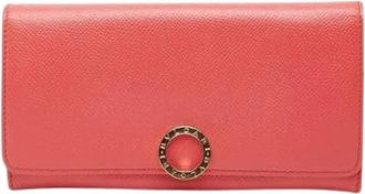 Bulgari Pre-owned Wallets, female, Pink, Size: ONE SIZE Pre-owned Leather Wallet