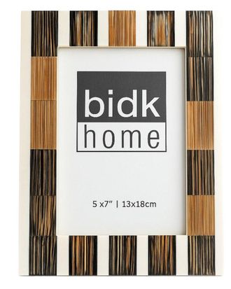 BIDKhome Bidkhome White & Yellow Resin Horn Picture Frame 5X7
