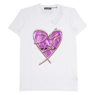 Dolce & Gabbana T-Shirts, female, White, Size: 2XS T-Shirts