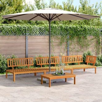 vidaXL Set De Sof&aacute;s De Palets De Jard&iacute;n 4 Pzas Madera Maciza De Acacia Vidaxl