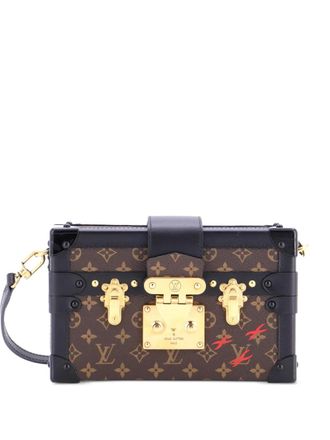 Louis Vuitton Petite Malle Handbag Monogram Canvas clutch bag - Marrone