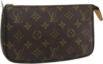 Louis Vuitton Pre-owned Clutches, female, Brown, Size: ONE SIZE Pre-owned Pouch