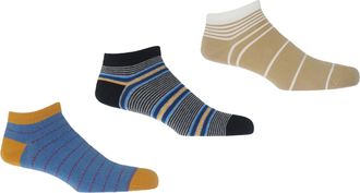 Peper Harow Mens Trainer Socks Bundle - Dash, Multistripe & Retro