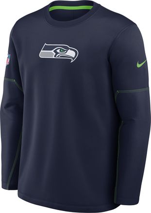 Nike Seattle Seahawks Sideline Coaches Nike Mens Therma-FIT NFL Long-Sleeve T-Shirt in Blue | 03BR074K78-MXW