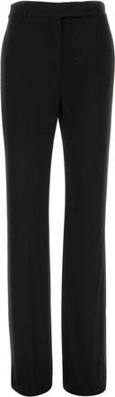 Tom Ford Crepe Jersey Rechte Broek - Dames - Straight fit broeken - Zwart - XS - Leer - Broeken