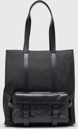 Diesel Multi-Pkts - Shopping bag with flap pocket and zip - Shopping Bags - Unisex - Black