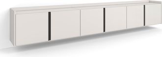 Skraut Home Skraut Home - Mueble Tv, Televisi&oacute;n, Muebles De Sal&oacute;n, Almacenaje, 309x35x50cm, Para Tv Hasta 80, Colgado, Suspendido, Estilo Moderno, Beige