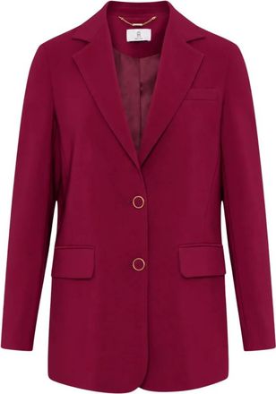 Fracomina Lange oversized blazer - Dames - Blazers - Rood - L - Polyester - Jassen