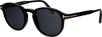 Tom Ford Stijlvolle Dante zonnebril voor de zomer - Heren - Zonnebrillen - Zwart - 52 MM - Accessoires