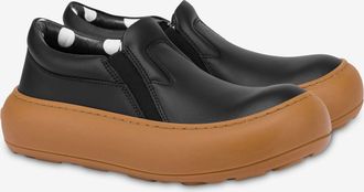 Moschino Sneakers slip-on in vitello - Nero