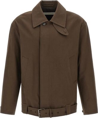 Dries Van Noten Jassen, Heren, Bruin, L, Katoen, Varrick Jas