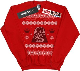 Star Wars Heren Kerstmis Darth Vader Fair Isle Sweatshirt (Rood)